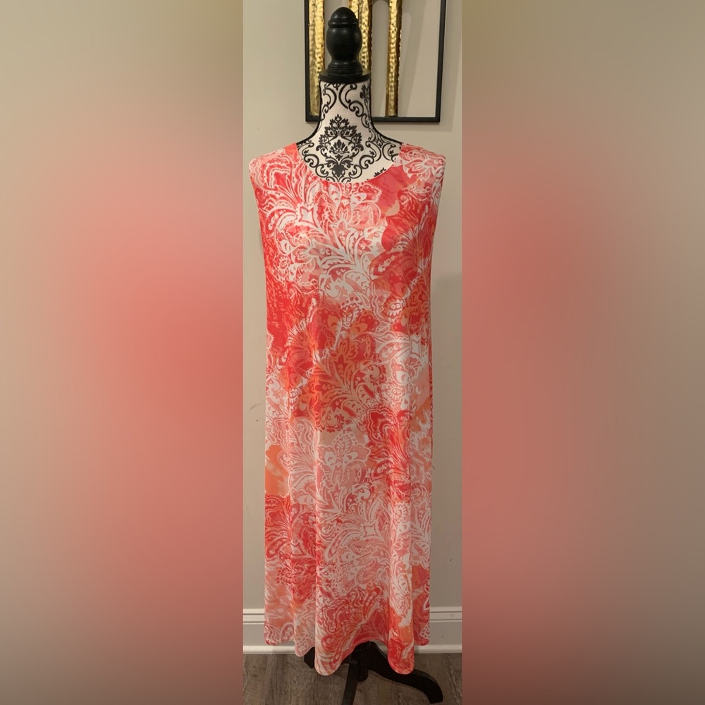 Catherines Floral Pink and White Dress